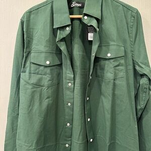 Snaps Clothing Pearl Snap Shirt - Green Medium (NWT)